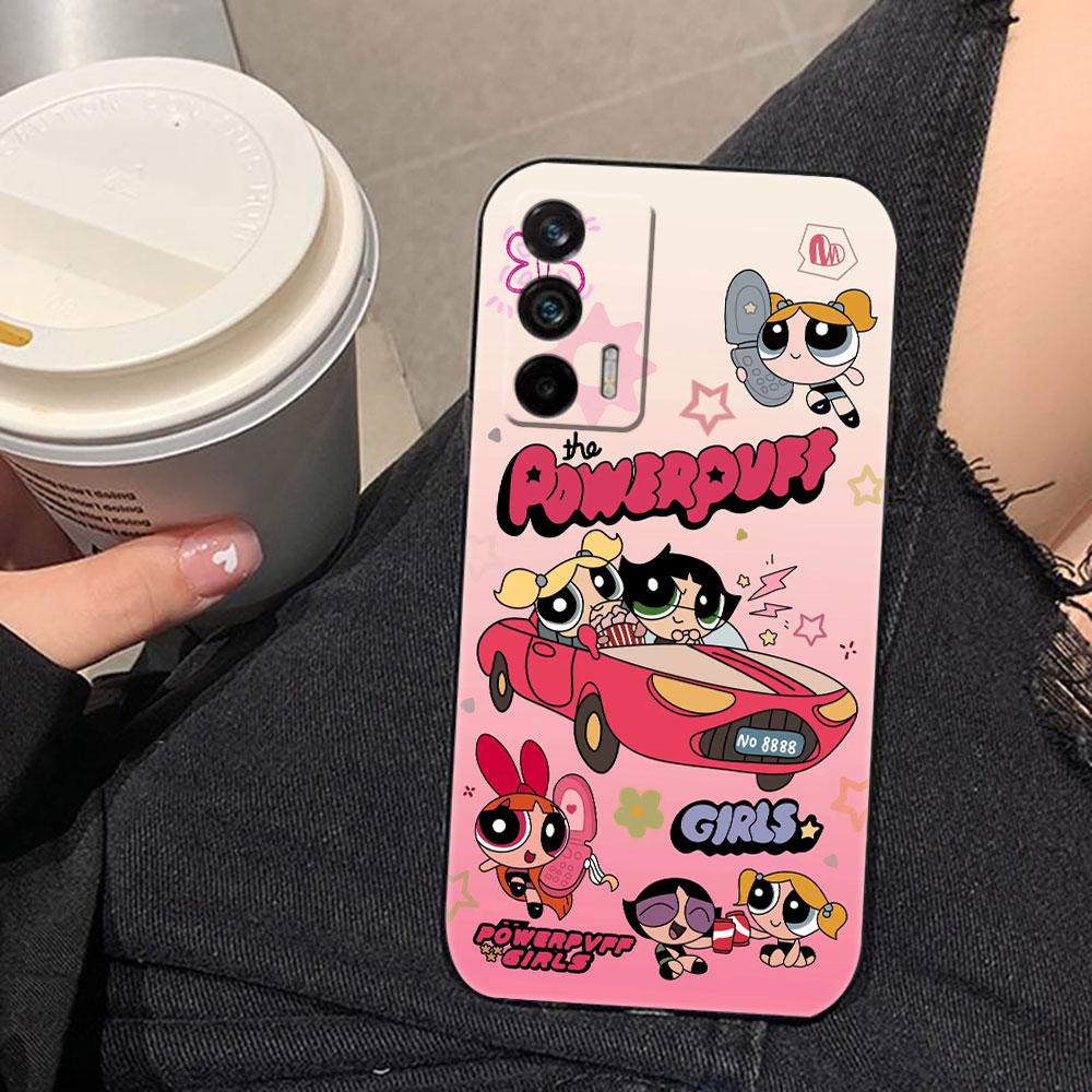 The P-Powerpuff Girls Case For Realme C11 C15 C20 C21 C21Y C30 C30S C33 C35 C55 C53 C63 C65 GT NEO 2 NARZO 50 X50 Case Funda