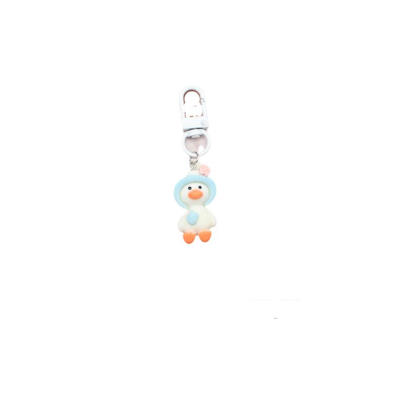 Cross-border Cute Cartoon Duck Keychain Pendant - Creative Bag & Phone Charm for Couples