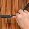 Vintage Stainless Steel Folding Razor for Manual Shaving - Eyebrow and Facial Trimming Holder for Home and Commercial Use