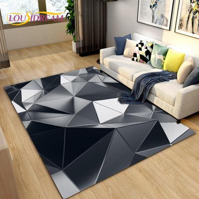 3D abstraktní geometrický prostorový koberec s vizuální iluzí velký,koberec do obývacího pokoje, ložnice, pohovka, kuchyňská rohožka protiskluzová podlahová rohož