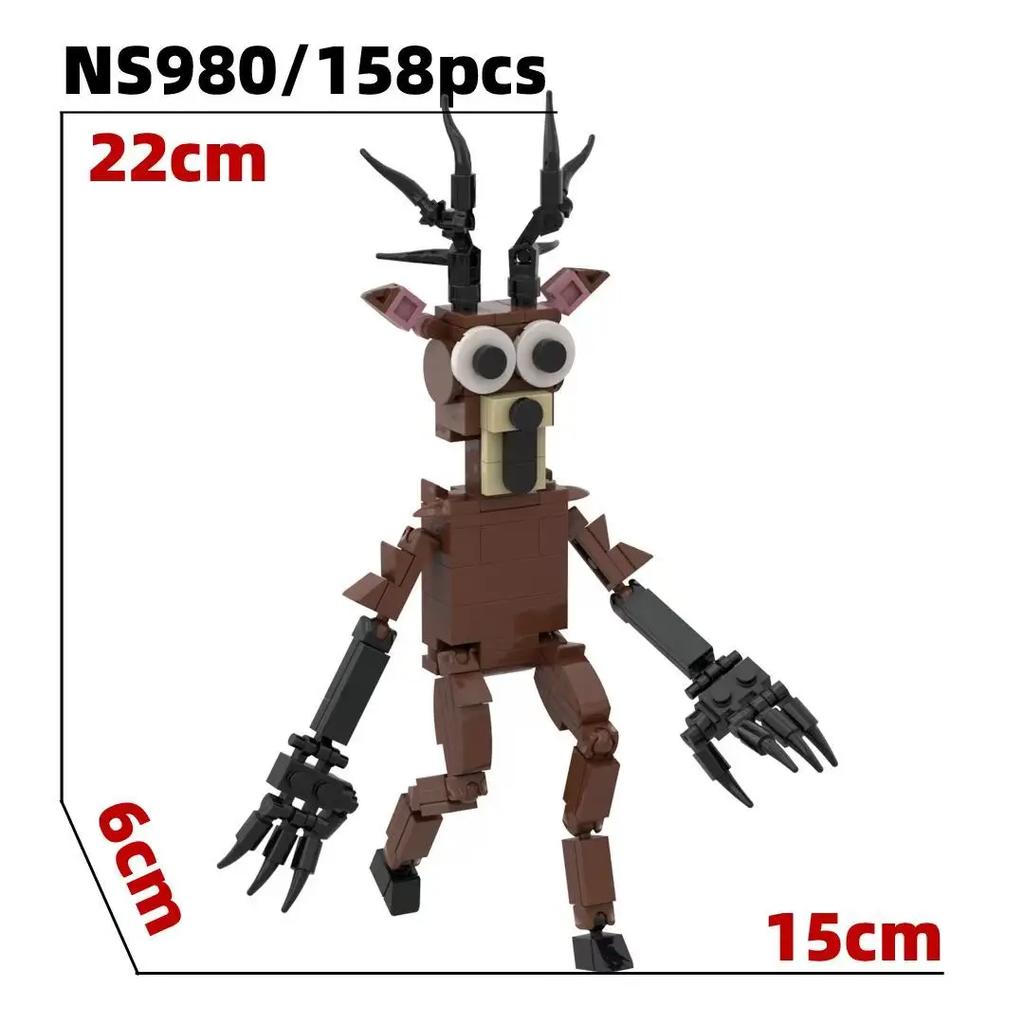 99 Nächte im Wald Figuren Spielzeug Baustein Monster HIRSCH Eule Figur Sammlung Zusammenbau Dekor Modell Puppe Spielzeug Kinder Geschenk