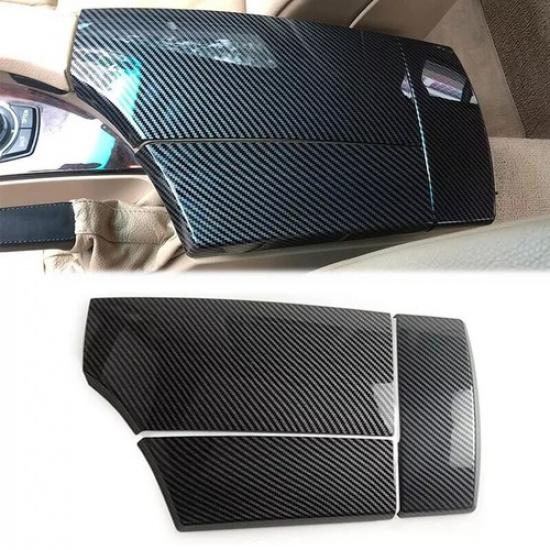 

3 шт. Для BMW E61 E60 M5 2004-2010 Крышка подлокотника центральной консоли из АБС-пластика с карбоновым покрытием