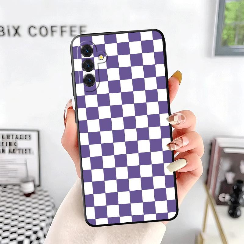 Retro Classic Chess Board Grid Soft Phone Case for Samsung A17 A37 A57 A16 A26 A36 A56 A15 A25 A35 A55 A14 A24 A34 A54 A13 A23 A