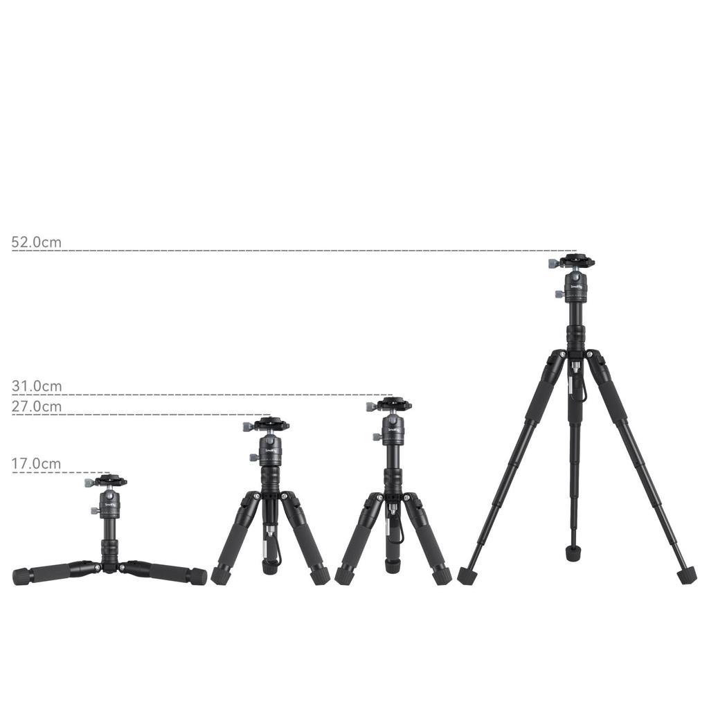 SmallRig Mini Tabletop 6kg Load 52cm with Ball 4289 VT-20 Tripod, Aluminum, Tripod, Capacity, Height, 360° Head, Arca-Swiss Compatible,