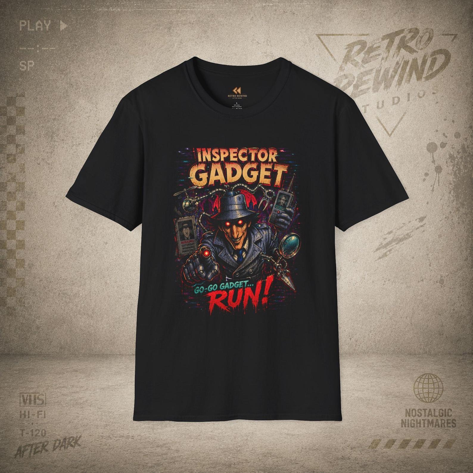 Inspector Gadget Retro Cartoon T-Shirt | Go Gadget Detective Tee 4XL