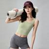 Yoga underwear women with chest pads shockproof gathering running fitness vest square neck beautiful back wear short top