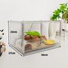 Acrylic Drawer-Type Reptile Terrarium Crested Gecko Horned Frog Bearded Dragon 36x27x22cm PET Plastic Enclosure