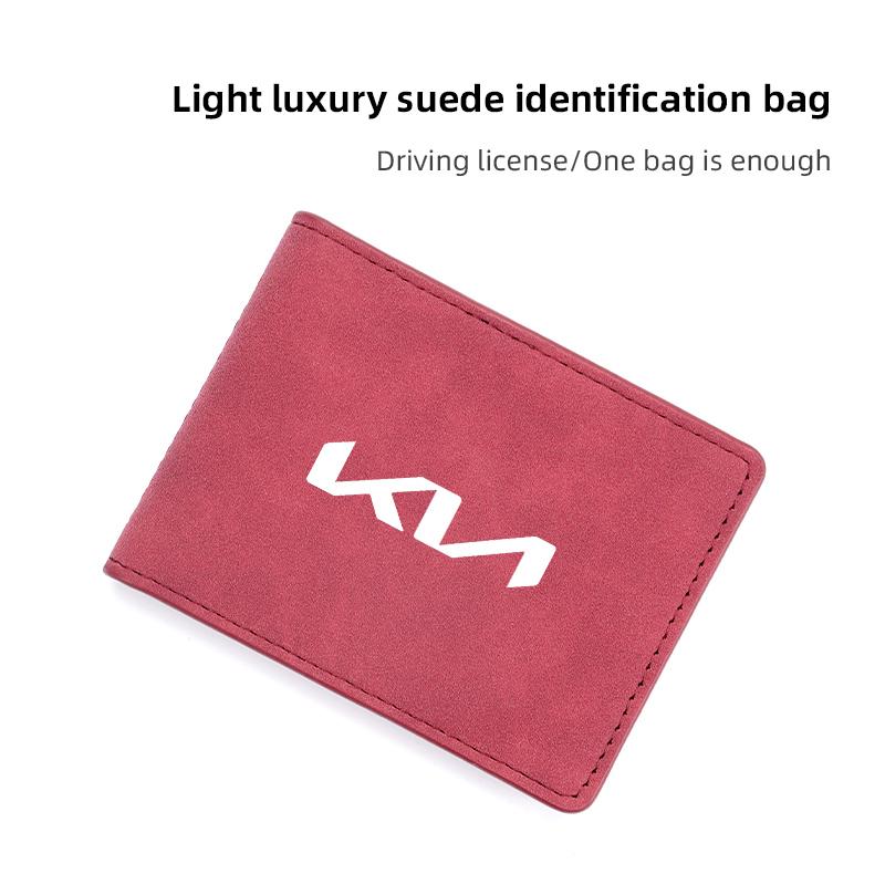 BSLJ6 1pcs Car Styling Auto Driver License Credit Card Bag PU Leather for Kia KN Sportage Ceed Picanto Rio ProCeed K7 K5 K8 K3 K9 Niro