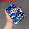 2DFlat Samsung phone case Blue Hydrangea Cat Magic Applicable to Galaxy S23 S24 S25ULTRA S26 A12 A14 A15 A16 A54 A55