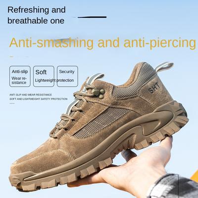 Labor Insurance Shoes Are Smash-proof and Puncture-proof, Summer Mesh Breathable Men's Comfortable Safety Shoes