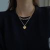 Fashion Asymmetric Lock Necklace For Women Twist Gold  Color Chunky Thick Lock Choker Chain Necklaces Party Jewelry