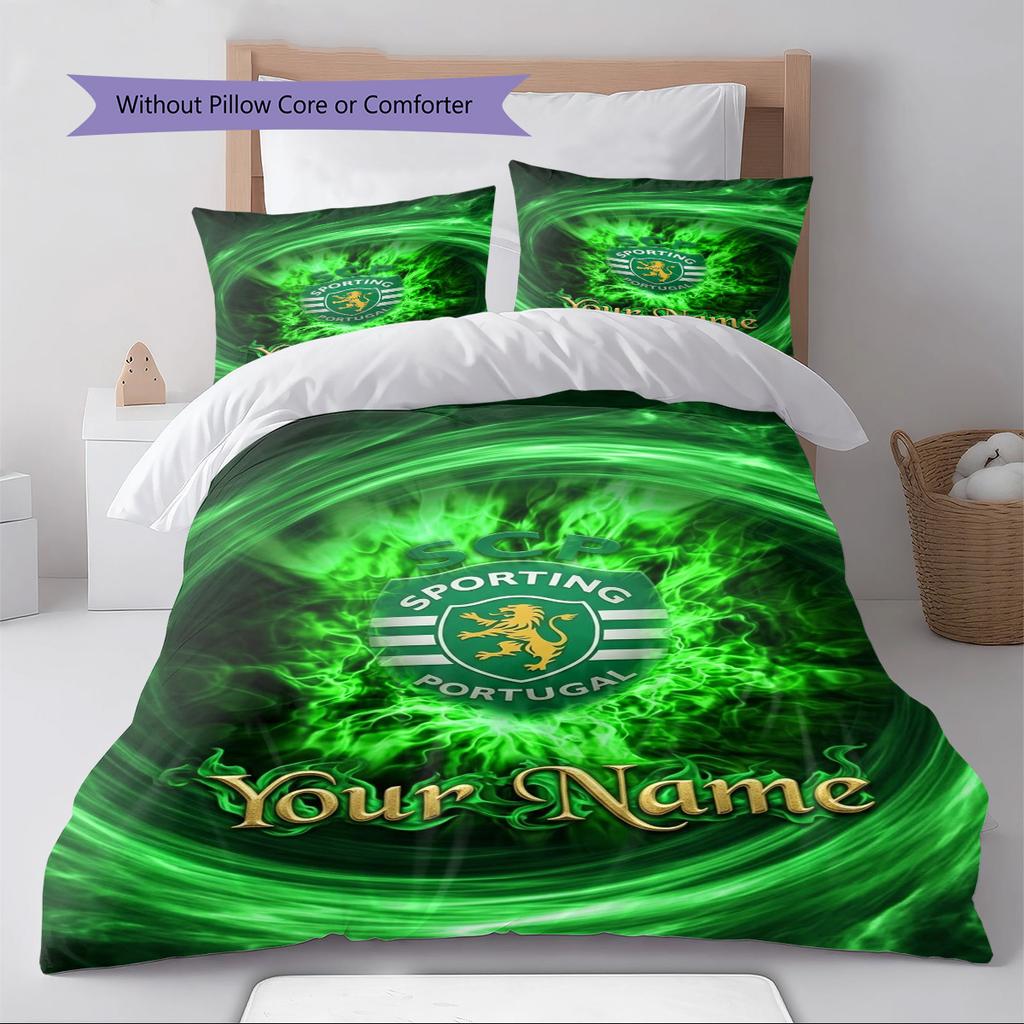 Name Custom Sporting CP Pattern Bedding Set Quilt Cover Pillowcase Home Decor Gift (1 * duvet cover + 2 * pillowcase, without core)