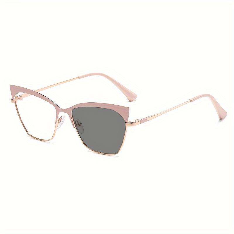 Blue Light Blocking Glasses Photochromic Anti Blue Light For Cat Eye Frames Unisex Fashion Half Frame Sunglasses For Men Women