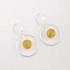 Yellow Tiger's Eye Gemstone 925 Sterling Silver Jewelry Handmade Earrings 1.60" EE-5-47