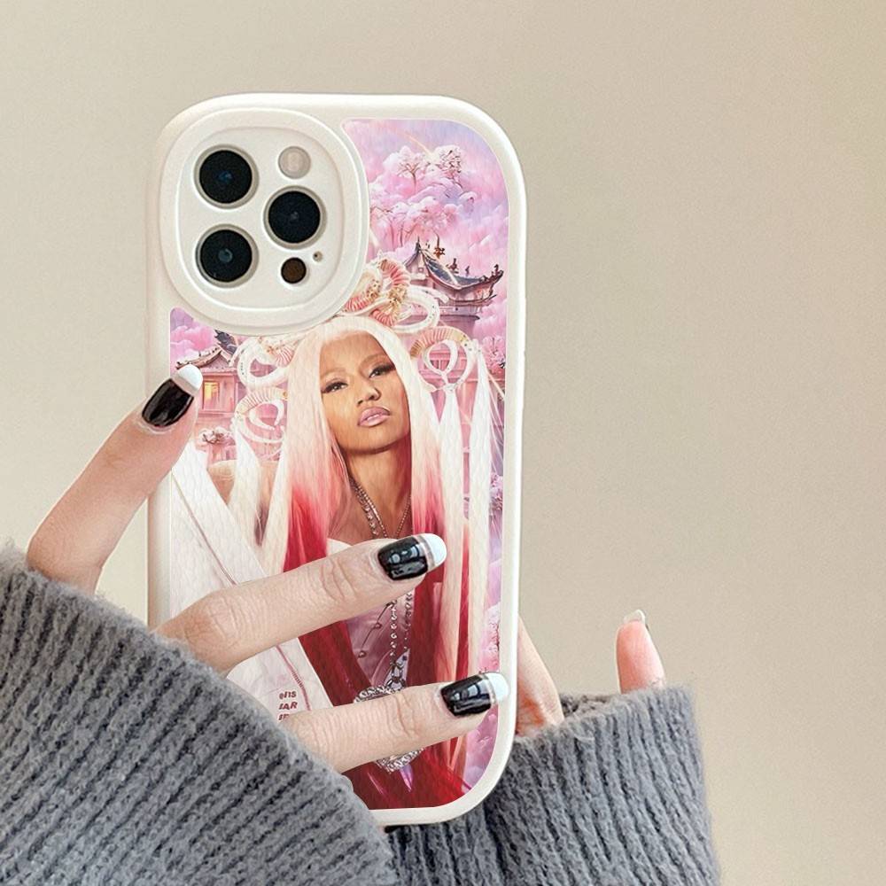 N-Nicki Singer Minaj Silicone Phone Case For IPhone 16 15 14 13 12 11 Pro Max Mini Leather Soft Cover