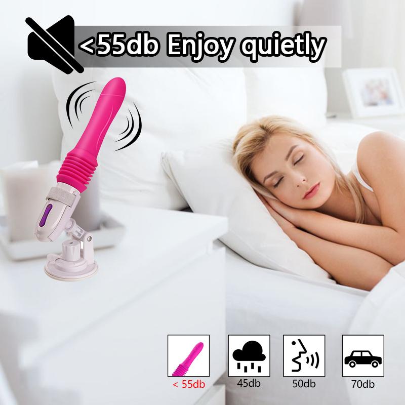 Masturbační stroj Teleskopický vibrátor Pohyb nahoru Dolů Vaginální masáž Bezdrátové ovládání Automatické sexuální stroje Sexuální hračka pro ženy