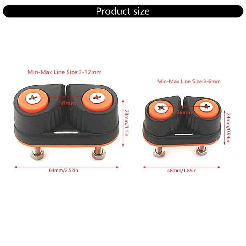 Double Rows Kayak Bearing Cleat Pilates Equipment Marine Boat Fast Entry Wire Clamp for Awnings Secure Cable Connections