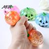 Classroom Stress Toy 1/2/3Pcs Halloween Pumpkin Relief Toy, Creepy Head Squeeze Glitter Ball for Kids Adults, Party Favors