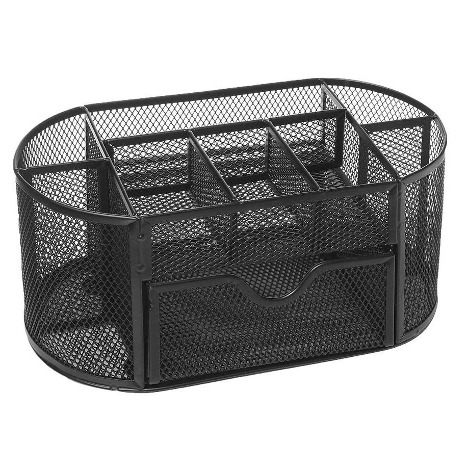 1 Stück Aufbewahrung Multifunktionaler Schreibtischorganizer Netzmetall Stifthalter Schreibwarenbehälter Box Büro S
