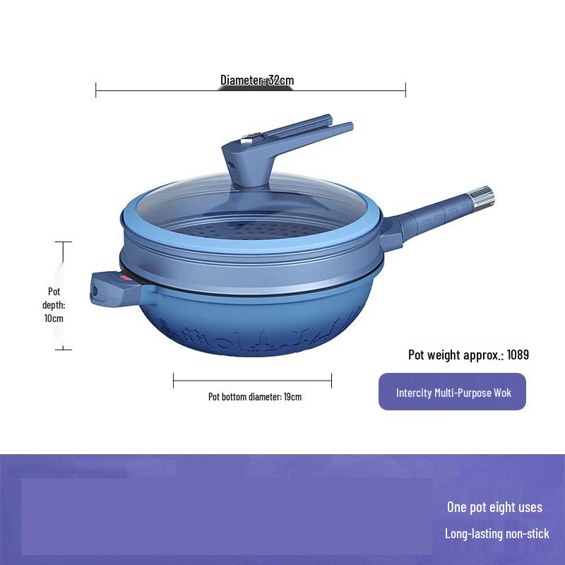 TiborAng City Series 8-in-1 Embossed Multi-Purpose Pot