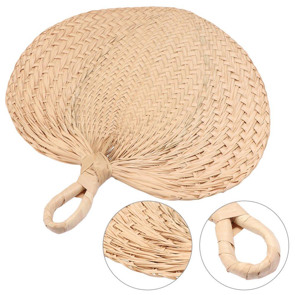 Home Decoration Palm-Leaf Fan Natural Straw Fan Vintage Rattan Fan Summer