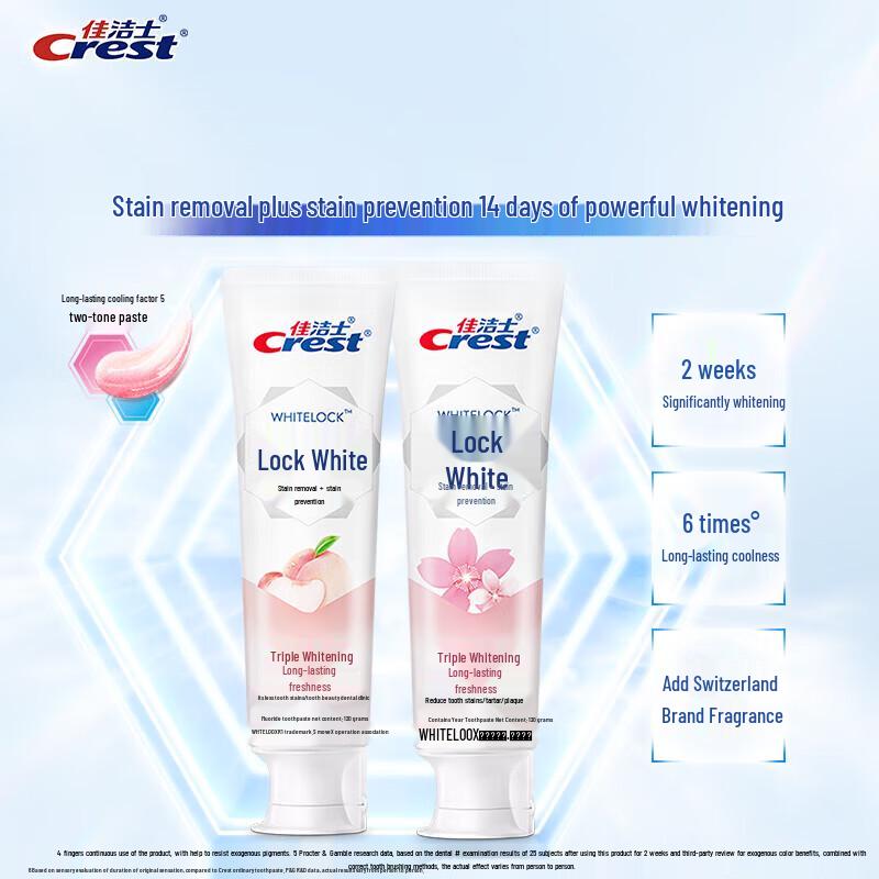 Crest Dual-Color Whitening Toothpaste Twin Pack