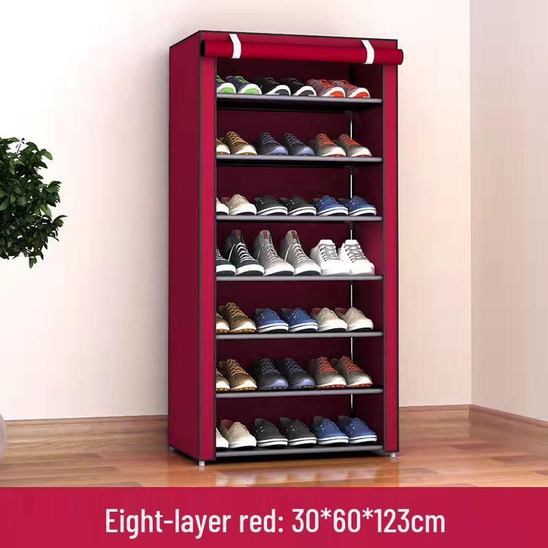 Multi-Layer Dustproof Metal Shoe Rack for Dorms and Storage