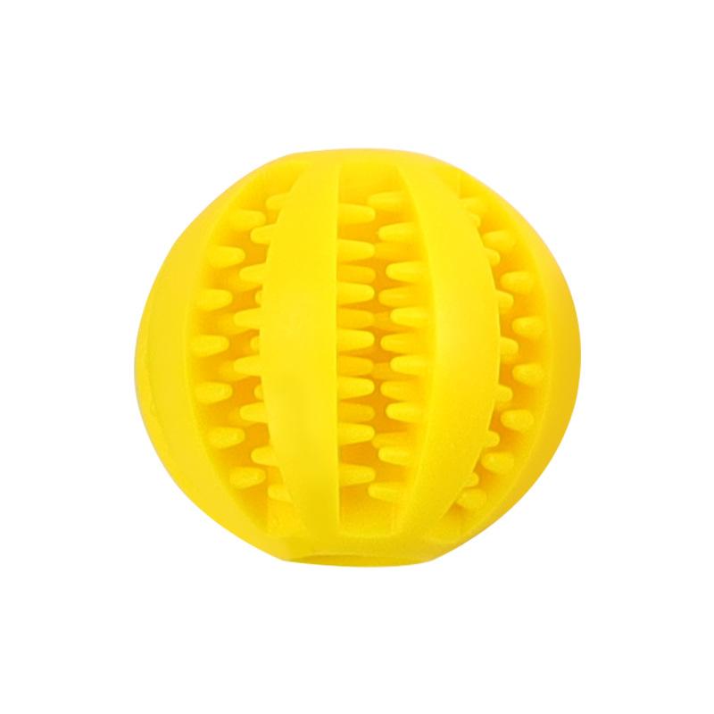 

1 шт. Игрушки для собак Эластичный жевательный мяч Мяч для кормления питомца для маленьких собак Устойчивые к укусам Интерактивные аксессуары для собак Чистка зубов 5cm жёлтый