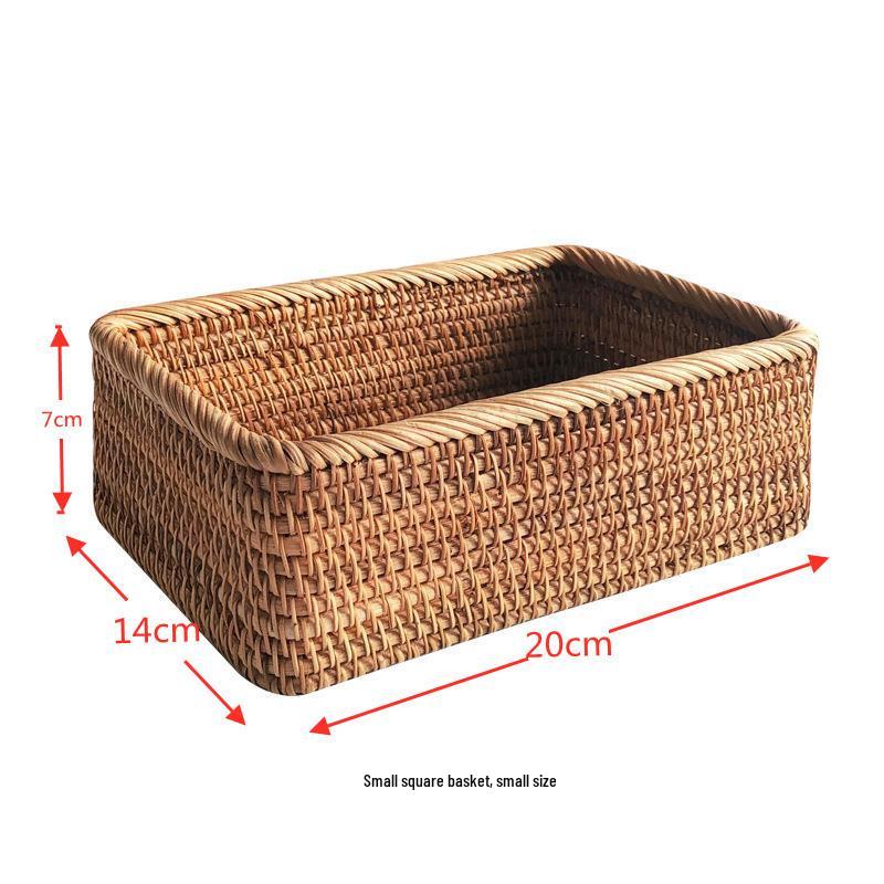 

Vietnamese Handmade Rattan Storage Basket for Home and Desktop Organization