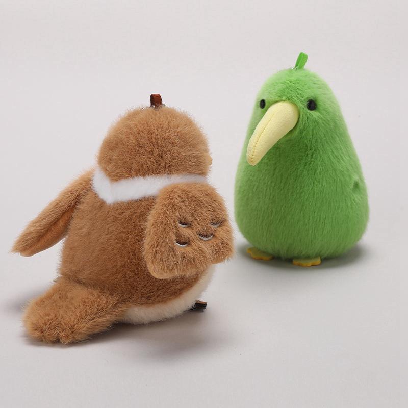 TreasuringU 12cm Adorable Simulation Bird Plush Doll Pendant Cartoon Round Bird Plush Toy Stuffed Pouch Pendants Birth Date Gifts