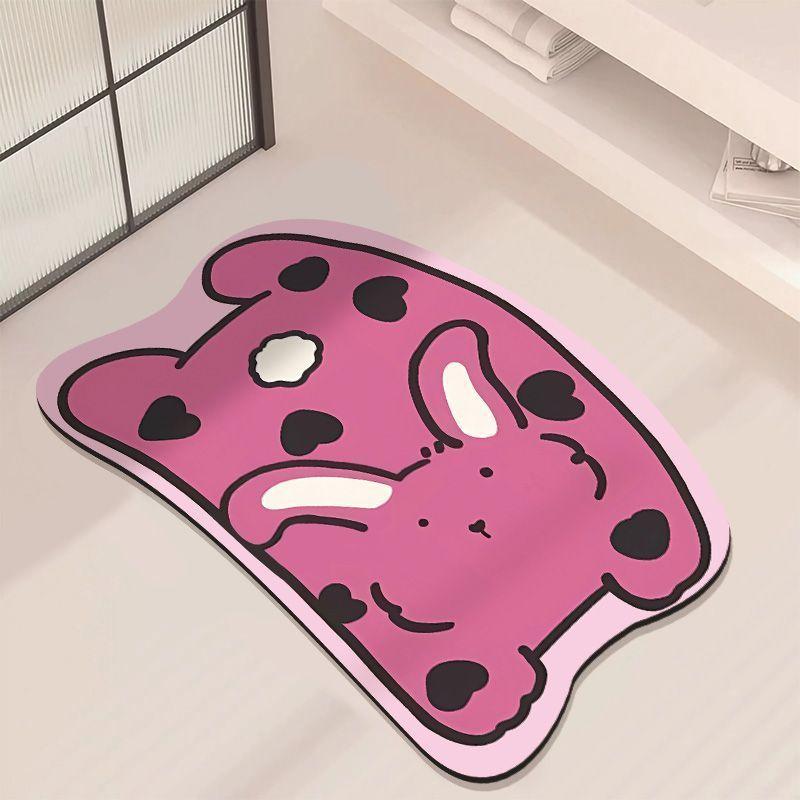 Badezimmerbodenmatte, saugfähiges Diatomeenkissen, Badezimmer-WC, Haushaltstür, rutschfeste schnell trocknende Fußmatte, Teppich