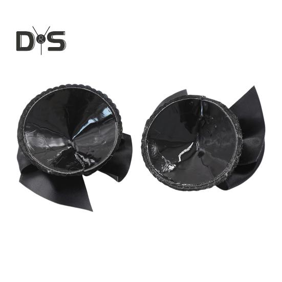 1 pereche de plasturi pentru piept, cu fundă anti-expunere și decorațiuni cu paiete, huse pentru mameloane, autocolante ușoare reutilizabile pentru mamelon, produse sexuale pentru cuplu pentru petreceri și întâlniri