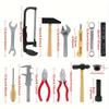 14pcs/set Mini Plastic Engineer Construction Repair Tool Kit Simulation Repair Drill Screwdriver Wrench Screw Hammer ZSY