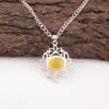 Yellow Cat's Eye Gemstone 925 Stamped Silver Jewelry Handcrafted Women Pendant CP-1-42