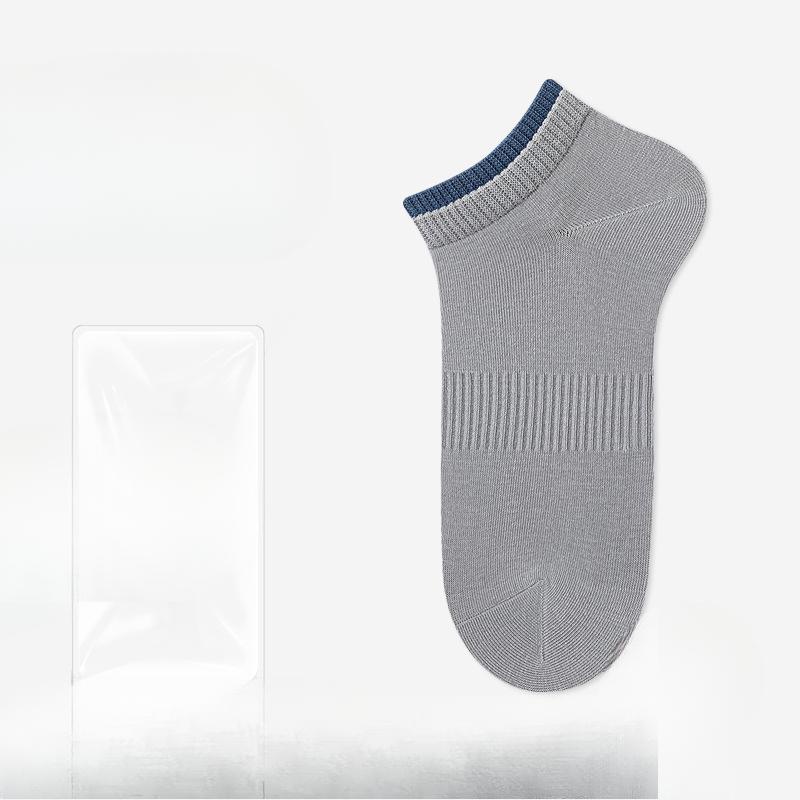 Men's Summer Thin Cotton Deodorant Sweat Absorber Antibacterial Mesh Breathable Sports Boneless Socks