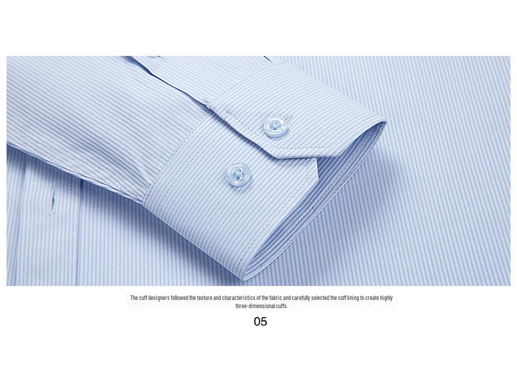 Herre Profesjonell Langermet Hvit Businessskjorte med Brodert Logo, Rynkefri.