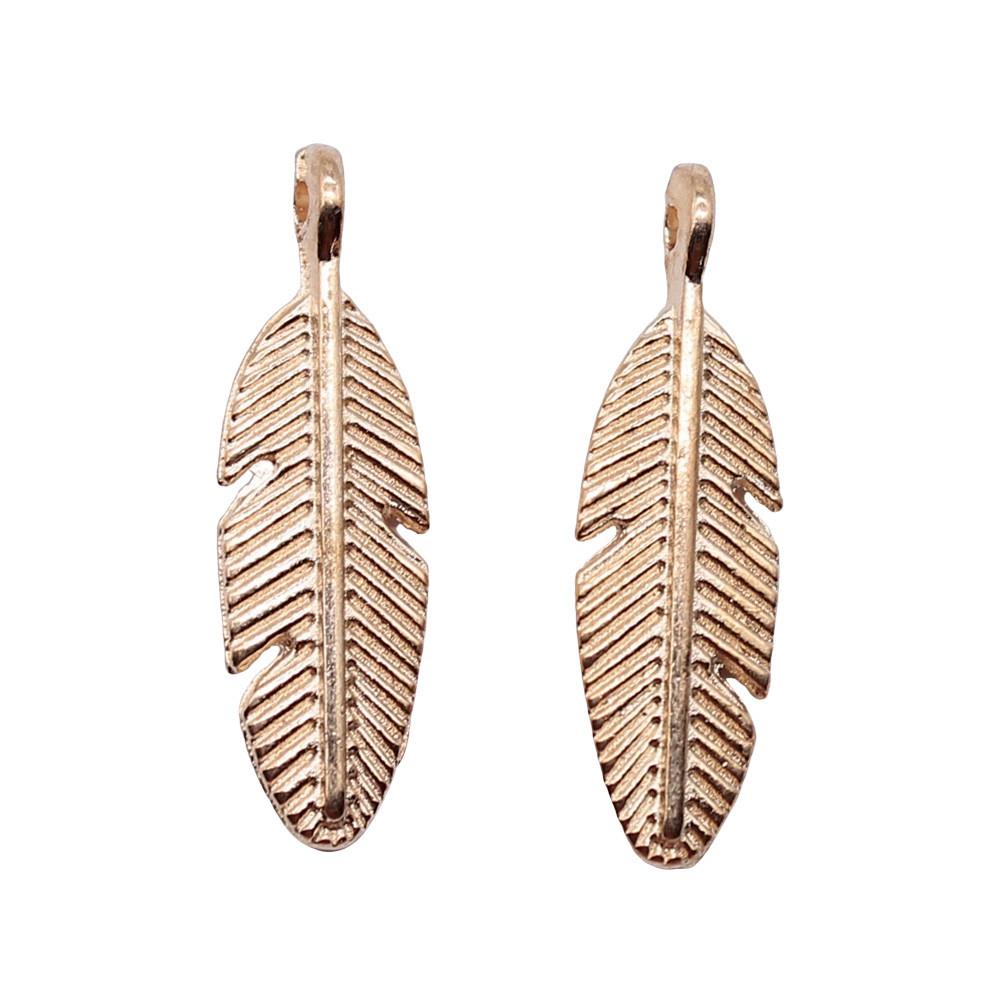 Feather Charms Multi Color Alloy Leaf Pendants For Boho Style DIY Jewelry Accessories