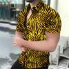 Camicie Hawaiane Estive da Uomo Collo a Revers Camisa Stampa 3D Leopardo Camicie Uomo Donna Manica Corta Camicetta Monopetto