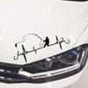 Fishing Heartbeat Car Decal Sticker, Waterproof Vinyl Decal  Car Window Bumper Sticker Trunk Decal Auto Side Body Sticker