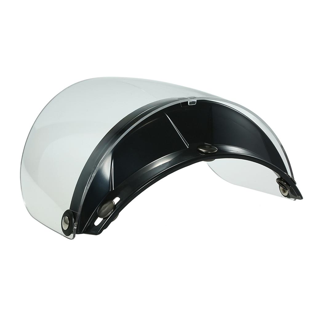 Universal 3 Snap Flip Up Visor Shield Lens for Open Face Motorcycle Helmet