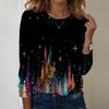 Long Sleeve Shirts For Women Cute Print Graphic Tees Blouses Casual Plus Size Basic Tops Pullover