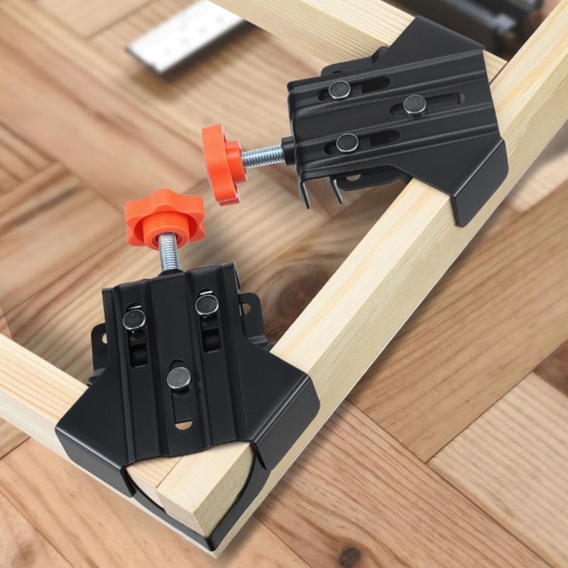 Sturdy Stainlesses Steel Materials 90 Degree Corner Clamp Accessory for Practical Woodworking and Metal Framing