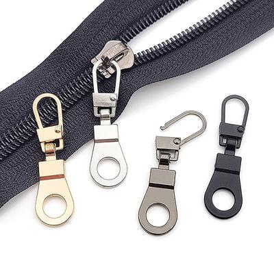 5Pcs Metall Zip Puller Ersatz Tab Zipper Sliders Kopf Zipper Kopf Abnehmbare Rucksäcke Geldbörsen Reparatur Nähen Zubehör