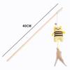 Cat Toys Feather Cats Stick Wooden Handle Sticks Cat Toy with Bell Scratch Resistant Feather Toys for Cats Teasing Pet Products