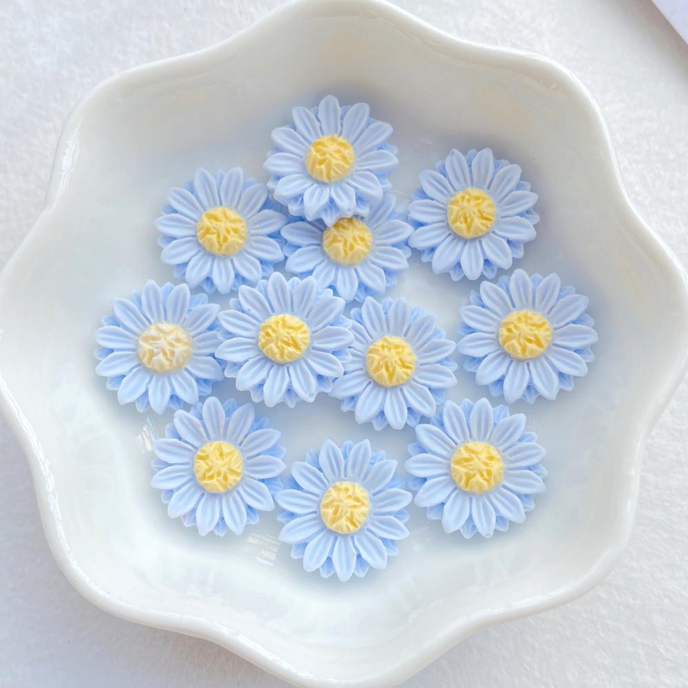 20Pcs Cute Mini Kawaii Cartoon Chrysanthemum Series Resin Scrapbook Diy Children Gift Hairpin Accessories