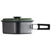 Skater Aluminum Ramen Cooker, Square Saucepan, 1.2L, Green, Perfect for Outdoor Camping, From That Land, ANC1-A