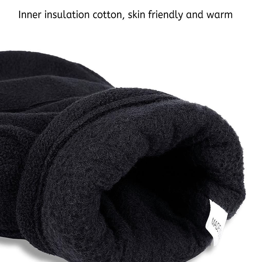 Winter Warme Halbhandschuhe Outdoor Thermo Fleece Handschuh Elastisches Armband Mann Frauen Kinder Winddichter Fäustling zum Radfahren