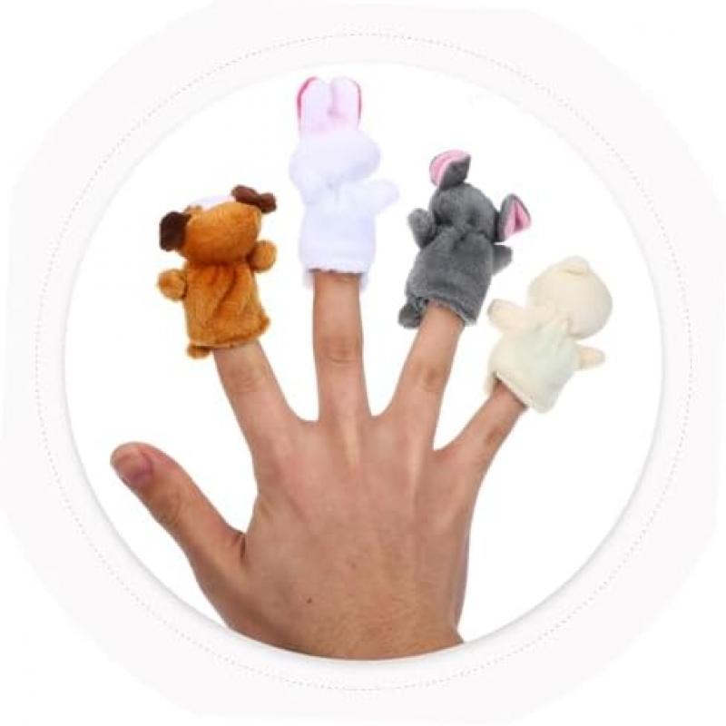 BESPORTBLE 10stücke Plüschtier-fingerpuppen Spielset Cartoon-tierpuppen Zum Geschichtenerzählen Für Junge Mädchen Und Kleinkinder