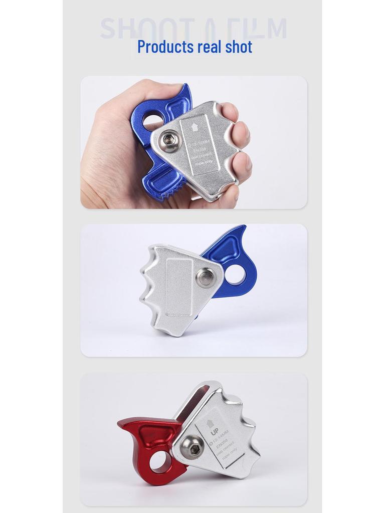 Regulowany zacisk linowy urządzenie do zatrzymywania upadku do wspinaczki lodowej i skałkowej, 12-14mm