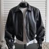 Herren Retro Leder Motorradjacke - Schwer, High-End, Frühling/Herbst Stil